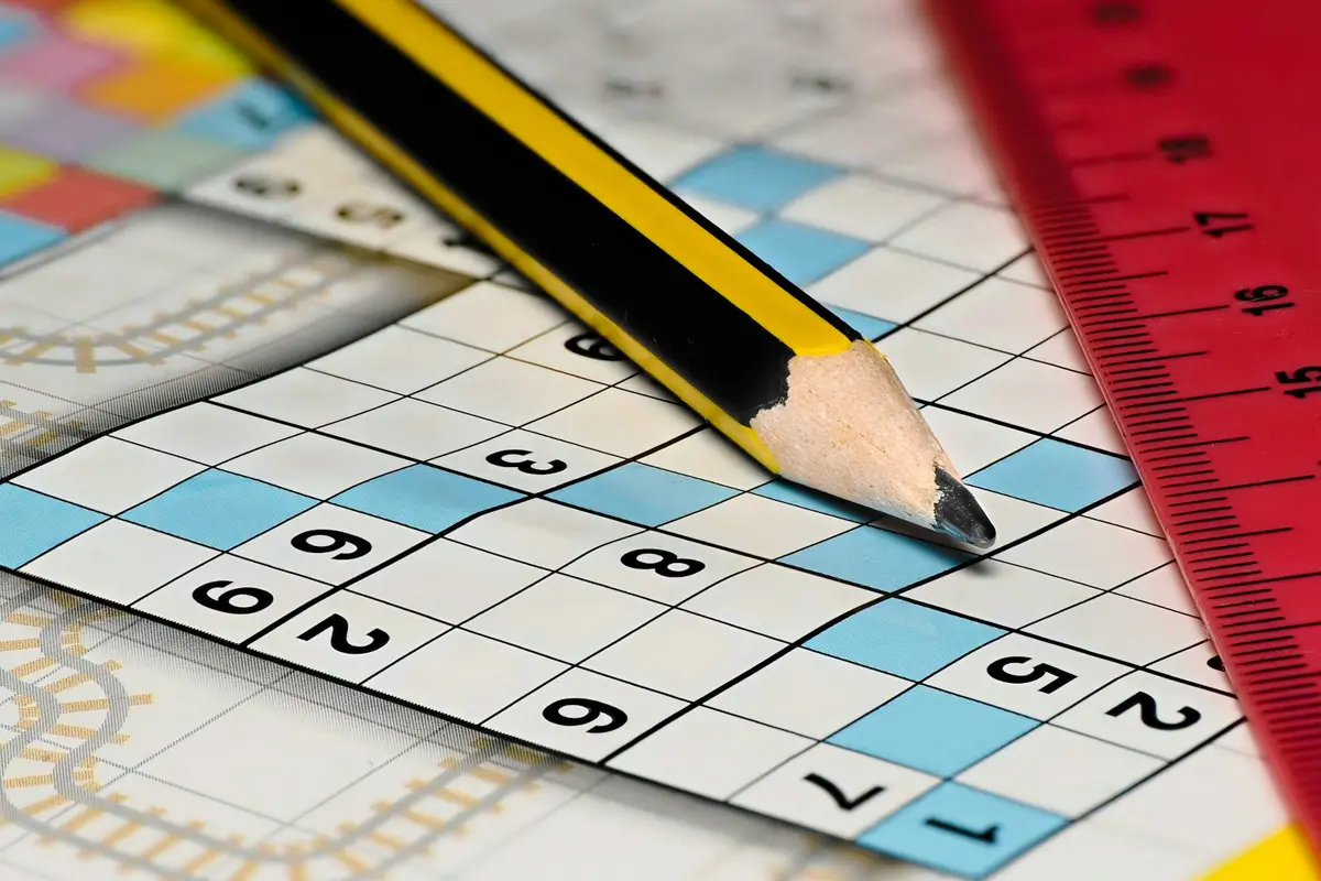 Sudoku puzzle with a pencil